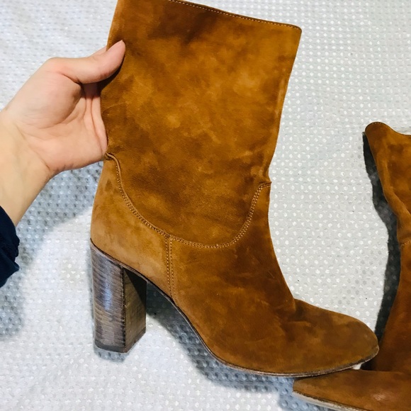 Free People Dakota Suede Brown Slouch Block - Picture 12 of 16